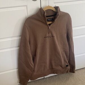 Kenneth Cole New York Men's brown Zip-Up Sweater